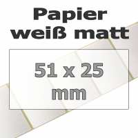 Papier-Etiketten - weiß matt (2580 Stk. auf Rolle) Papier-Etiketten - weiß matt (2580 Stk. auf Rolle)