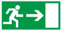 Rettungszeichen Rettungsweg rechts nach BGV A8 (E13)
