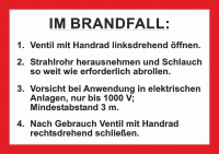 Handhabungsfolie Wandhydrant DIN 14461-1 für formfesten Schlauch Handhabungsfolie Wandhydrant DIN 14461-1 für formfesten Schlauch
