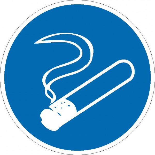 Gebotszeichen Rauchen gestattet