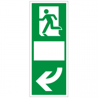 Türgriffhinterlegung langnachleuchtend, linksweisend mit Symbol nach ISO 7010 Türgriffhinterlegung langnachleuchtend, linksweisend mit Symbol nach ISO 7010