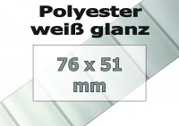 Polyester-Etiketten - weiß glanz (1370 Stk. auf Rolle) Polyester-Etiketten - weiß glanz (1370 Stk. auf Rolle)