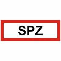 Brandschutzschild mit Text SPZ Brandschutzschild mit Text SPZ
