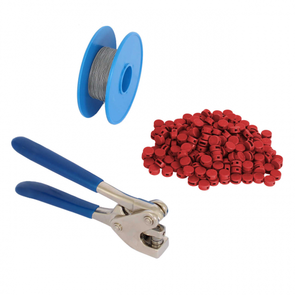 Spar-Paket 8 mm: Plombenzange + Plomben + Draht