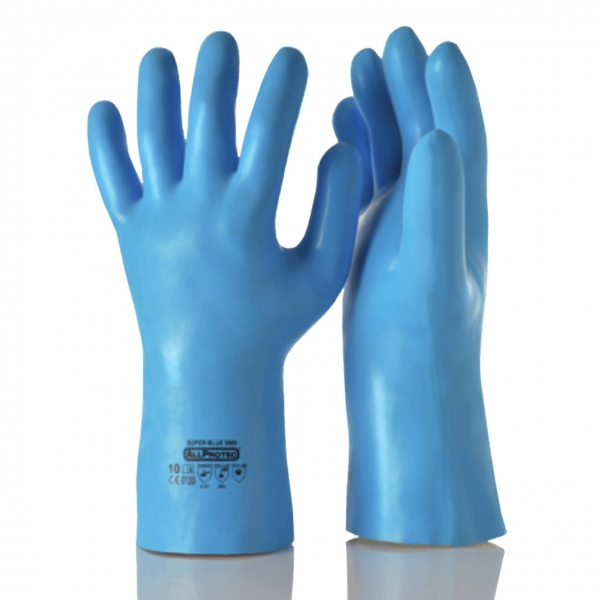 Chemikalienschutzhandschuhe Super-Blue aus Latex