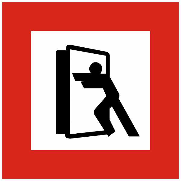 Brandschutzschild mit Piktogramm Brandschutztür schließen
