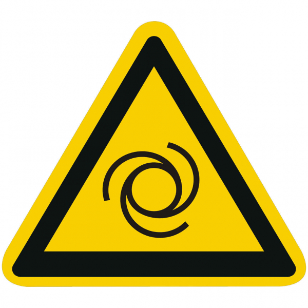 Warnzeichen Warnung vor automatischem Anlauf nach ISO 7010 (W018)