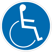Gebotszeichen Für Rollstuhlfahrer (nach DIN 18024)
