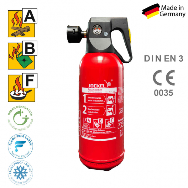 Fettbrand-Feuerlöscher Jockel F2JM5, 2 Liter fluorfrei, frostsicher