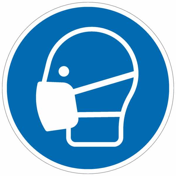 Gebotszeichen Maske benutzen nach ISO 7010 (M016)