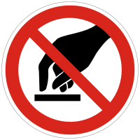 Verbotszeichen Berühren verboten nach BGV A8 (P08)