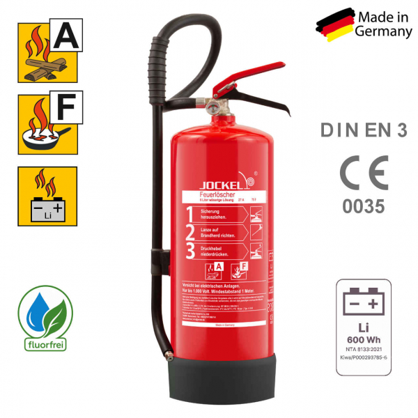 Jockel Li6M Lithium-Ionen-Feuerlöscher, 6 Liter