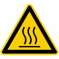 Warnzeichen Warnung vor heißer Oberfläche nach BGV A8 (W26)