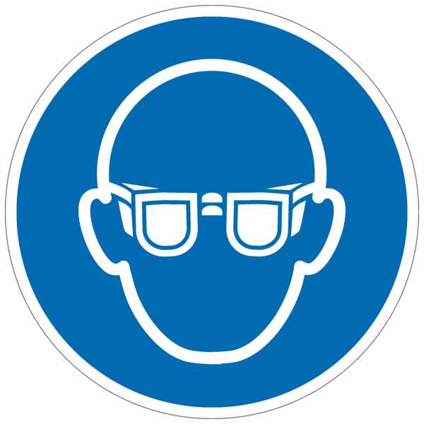 Gebotszeichen Augenschutz benutzen nach ISO 7010 (M004)