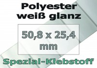 Polyester-Etiketten - weiß glanz (3000 Stk. auf Rolle) Polyester-Etiketten - weiß glanz (3000 Stk. auf Rolle)