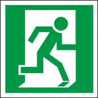 Rettungszeichen Notausgang rechts (BGV A8 E10) Rettungszeichen Notausgang rechts (BGV A8 E10)