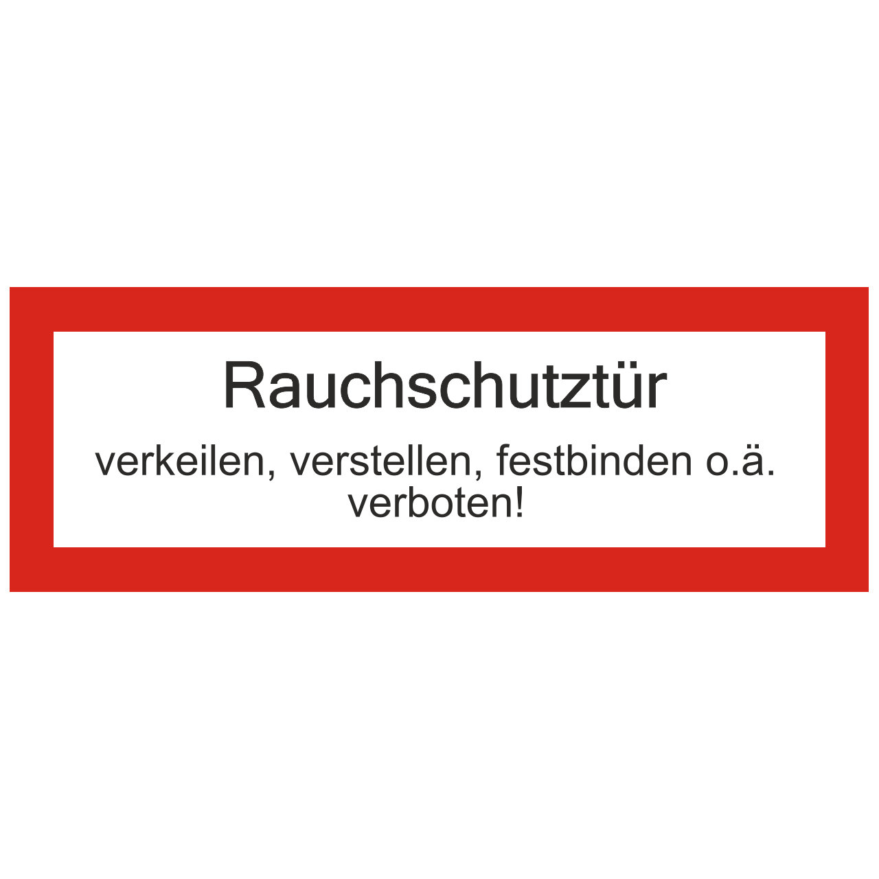 Alu-Schild 'Brandschutztür Verkeilen Verboten!' – 105x297 Mm, Geprägt, Artikel-Nr. LX228/52