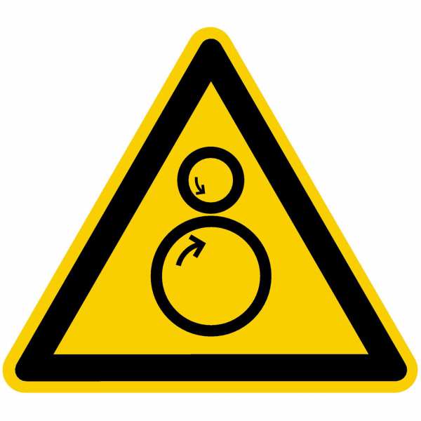 Warnzeichen Warnung vor Einzugsgefahr nach BGV A8 (W30)