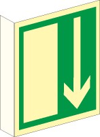 Fahnenschild Notausgang nach BGV A8 (E14) Fahnenschild Notausgang nach BGV A8 (E14)
